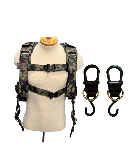 Squat Harness V4/ 8-inch hook strap bundle