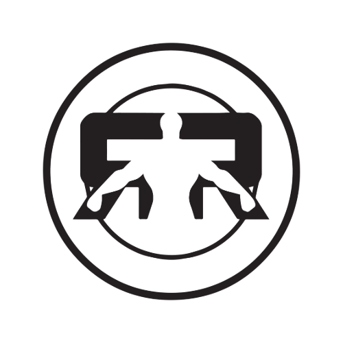 Logo of The Squat Harness featuring a stylized figure demonstrating strength training techniques.