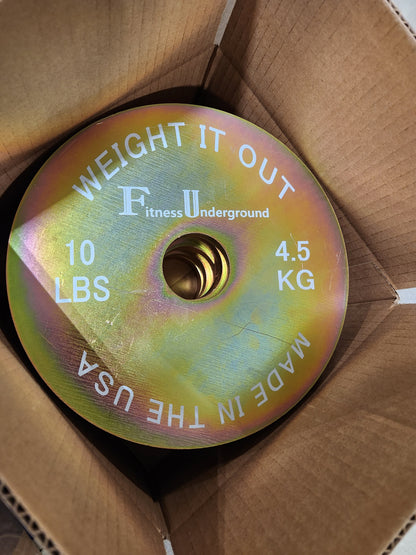 Pre-Order Only: Custom Engraved Solid Steel Calibrated Weight Plate Pairs American Made