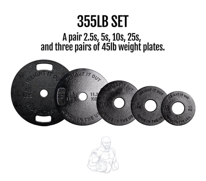 Cast Iron Machined Weight Plate Sets