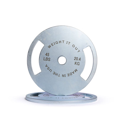 Pre-Order Only: Custom Engraved Solid Steel Calibrated Weight Plate Pairs American Made