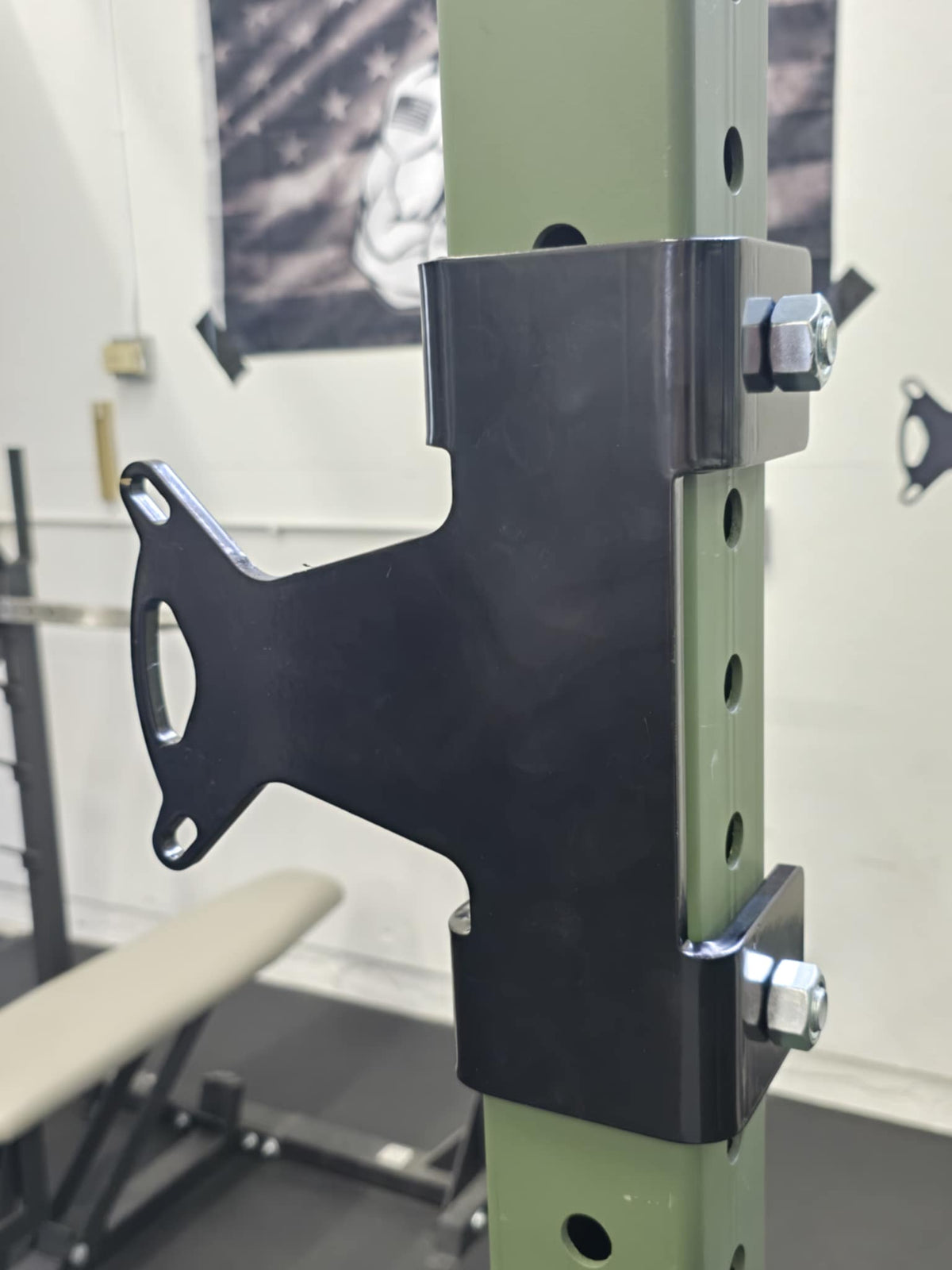 J-Cup Hook Attachment Barbell Holder/Squat Rack Solid Steel USA Made Pairs Multifunctional