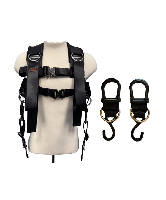 Squat Harness V4/ 8-inch hook strap bundle