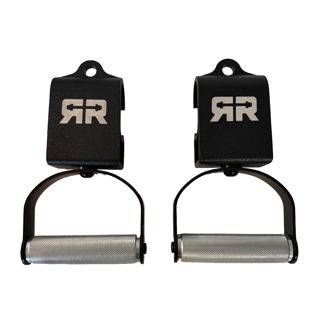 Ripped Handles: rotating multi-use pull-up handles with bearing-mounted grips