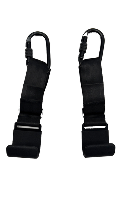 Barbell & trap bar hook straps for The Squat Harness V3