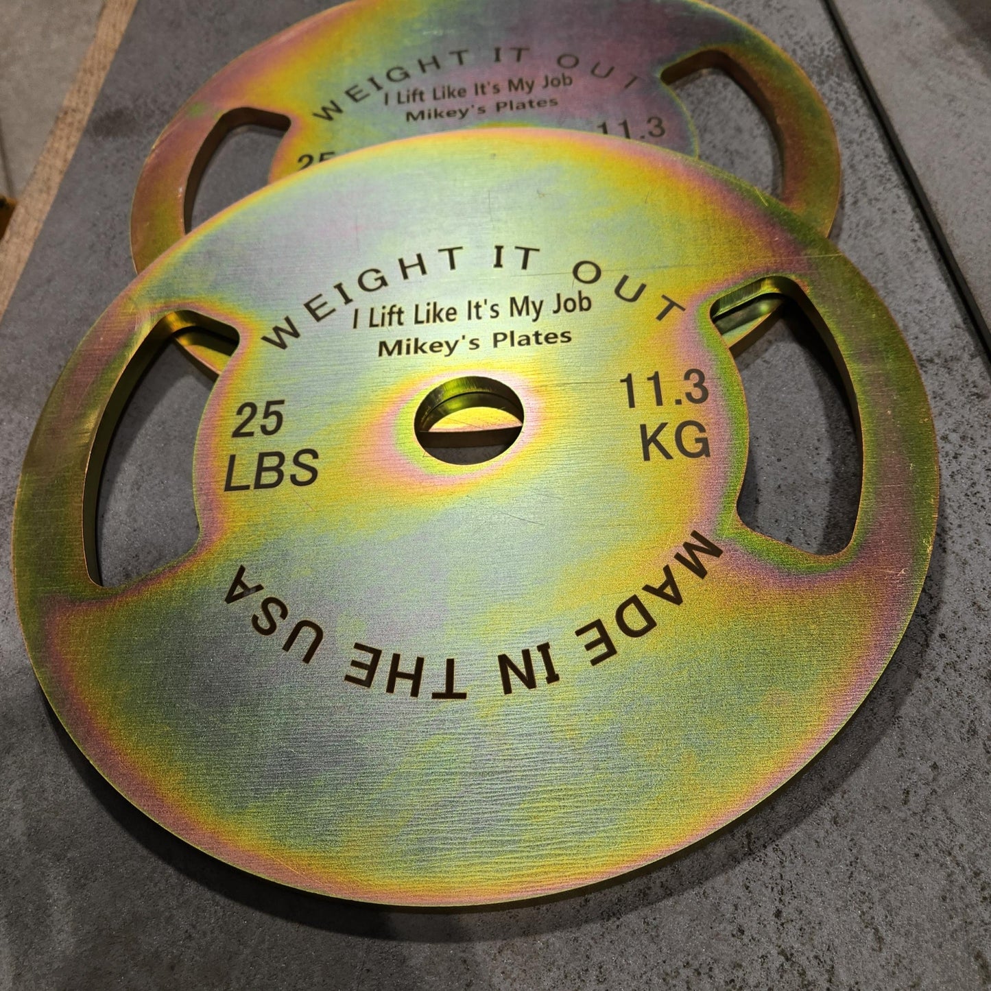 Pre-Order Only: Custom Engraved Solid Steel Calibrated Weight Plate Pairs American Made
