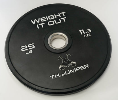 'Thumper' Thin Bumper Weight Plate Pairs. (Thinnest Bumper Plates Ever!)