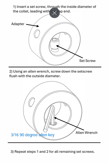 Olympic Plate to Standard Bar Adapter (2" to 1")