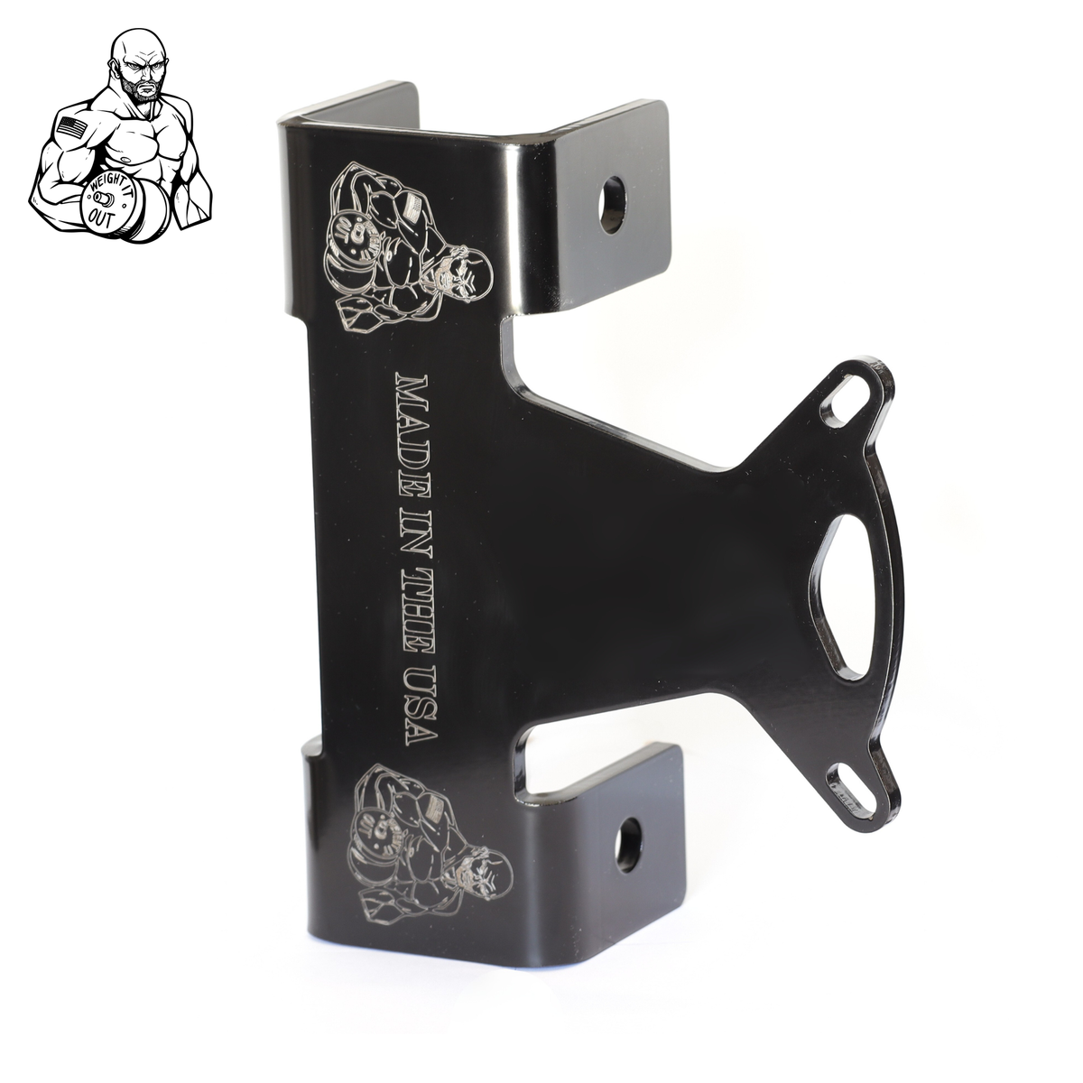 J-Cup Hook Attachment Barbell Holder/Squat Rack Solid Steel USA Made Pairs Multifunctional