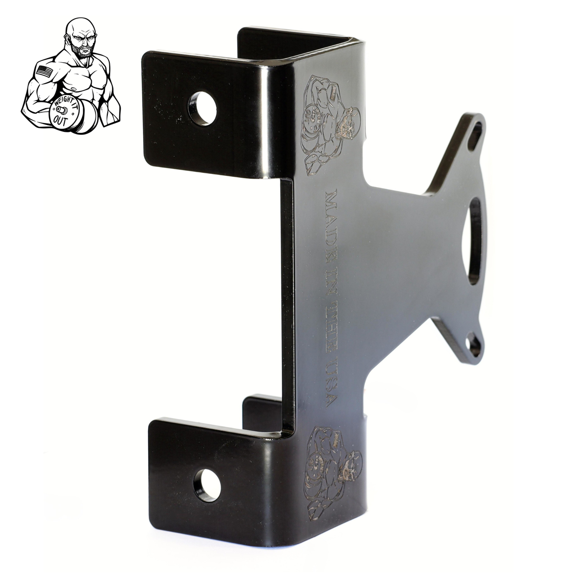 J-Cup Hook Attachment Barbell Holder/Squat Rack Solid Steel USA Made Pairs Multifunctional