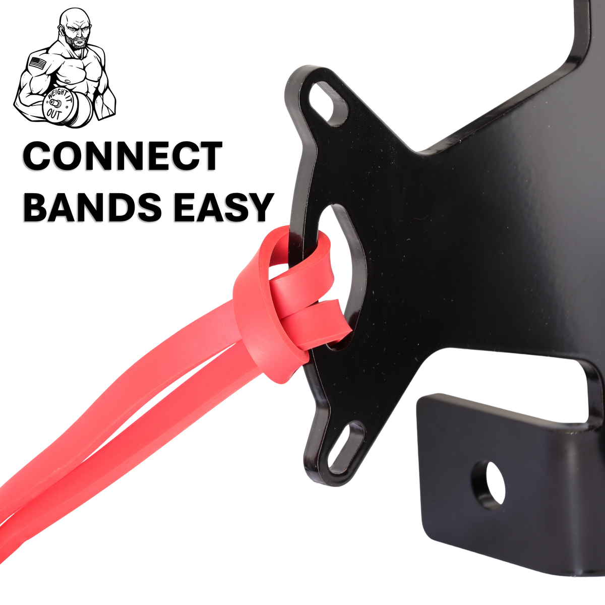 J-Cup Hook Attachment Barbell Holder/Squat Rack Solid Steel USA Made Pairs Multifunctional