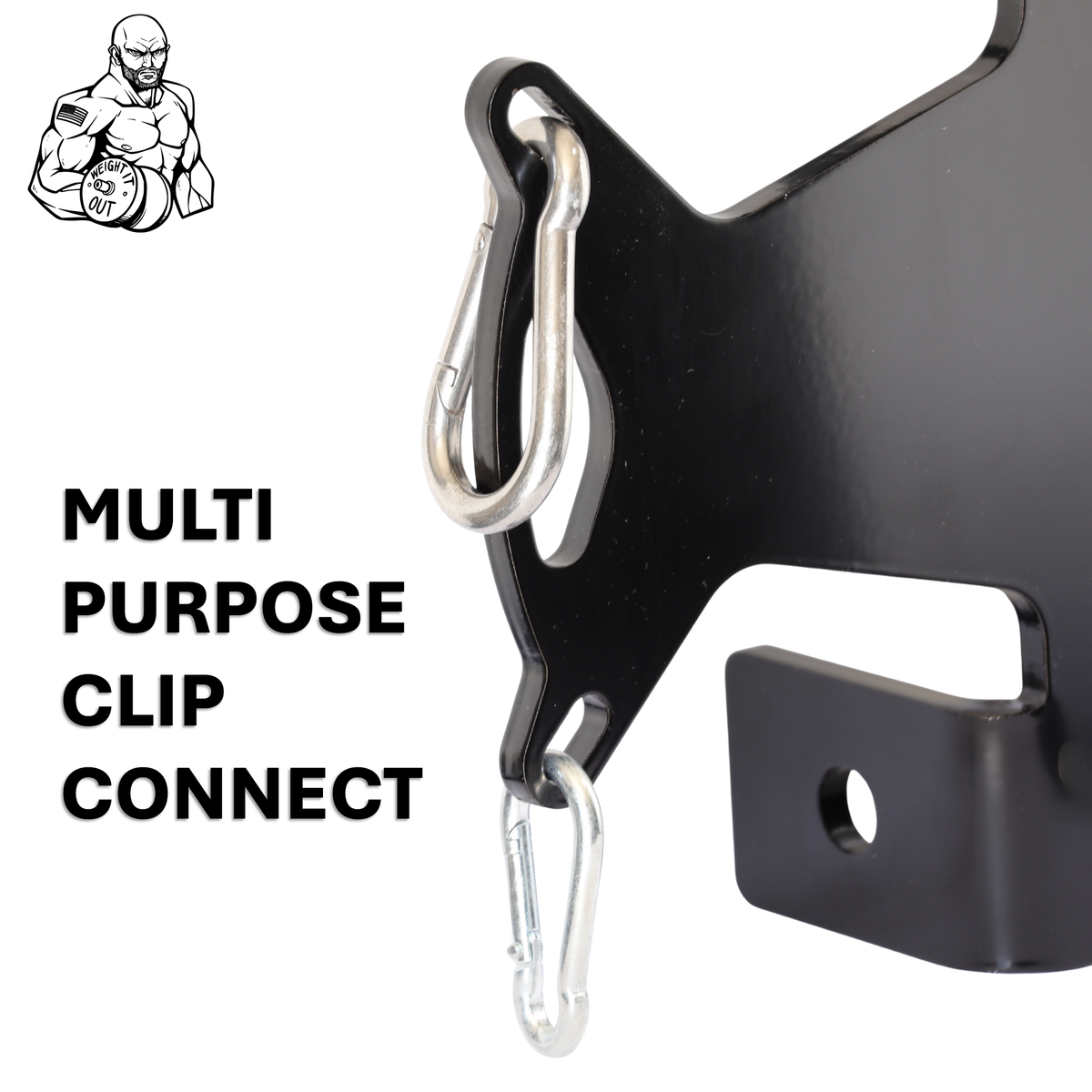 J-Cup Hook Attachment Barbell Holder/Squat Rack Solid Steel USA Made Pairs Multifunctional