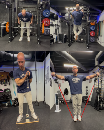 Ripped Handles: rotating multi-use pull-up handles with bearing-mounted grips
